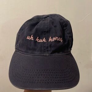 vintage navy blue brandy melville john galt baseball cap - uh huh honey